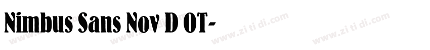 Nimbus Sans Nov D OT字体转换